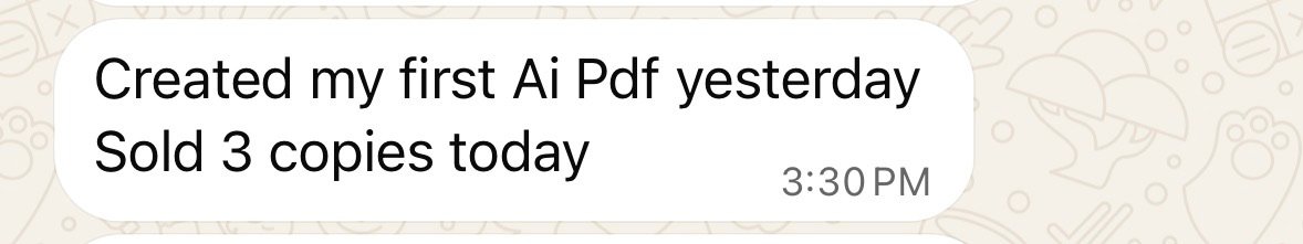 WhatsApp testimonial screenshot