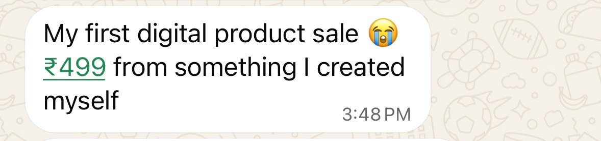 WhatsApp testimonial screenshot