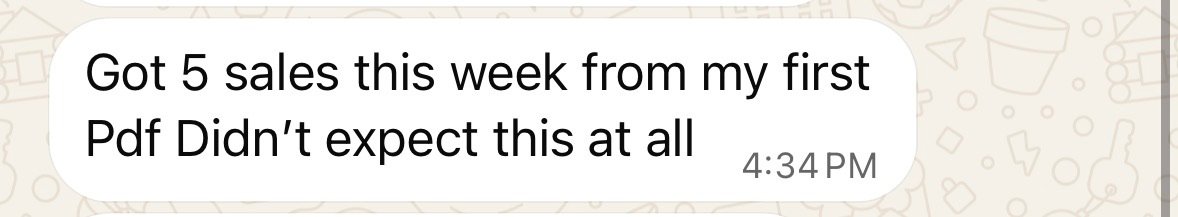 WhatsApp testimonial screenshot