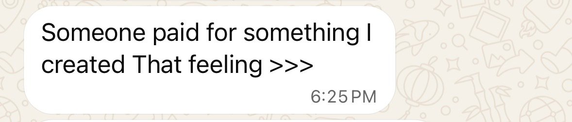 WhatsApp testimonial screenshot